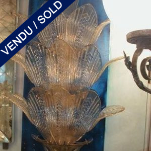 Sconces in gilded glass of Murano - SOLD